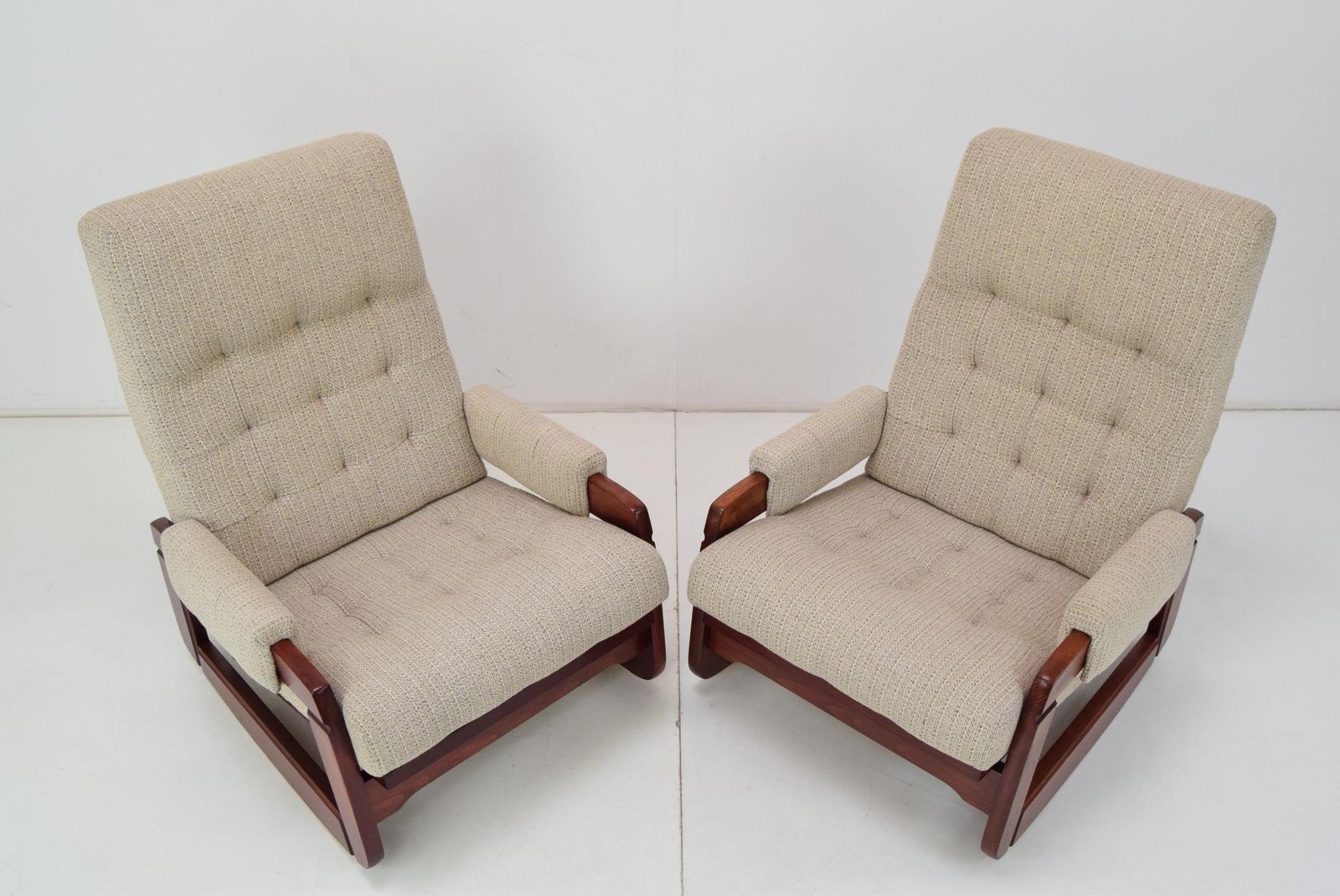 1688.0 Pair Of Mid Century Design Rocking Armchairs,1980's. photo
