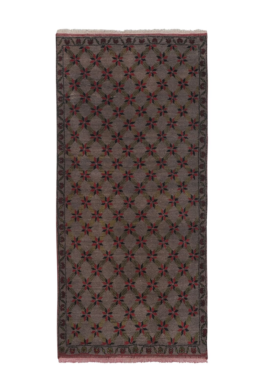 Vintage Wool Turkish Tulu Rug 3'9'' X 8'