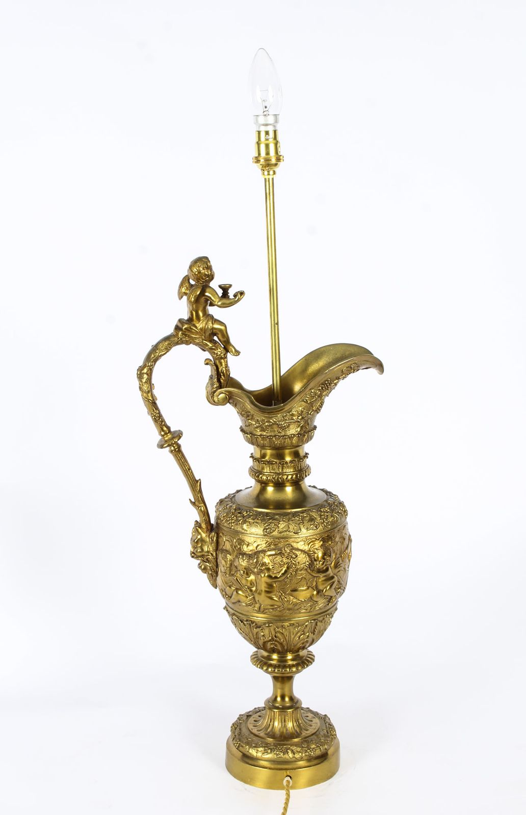 Antique Gilt Bronze Renaissance Revival Table Lamp C1870  19th C photo furniture