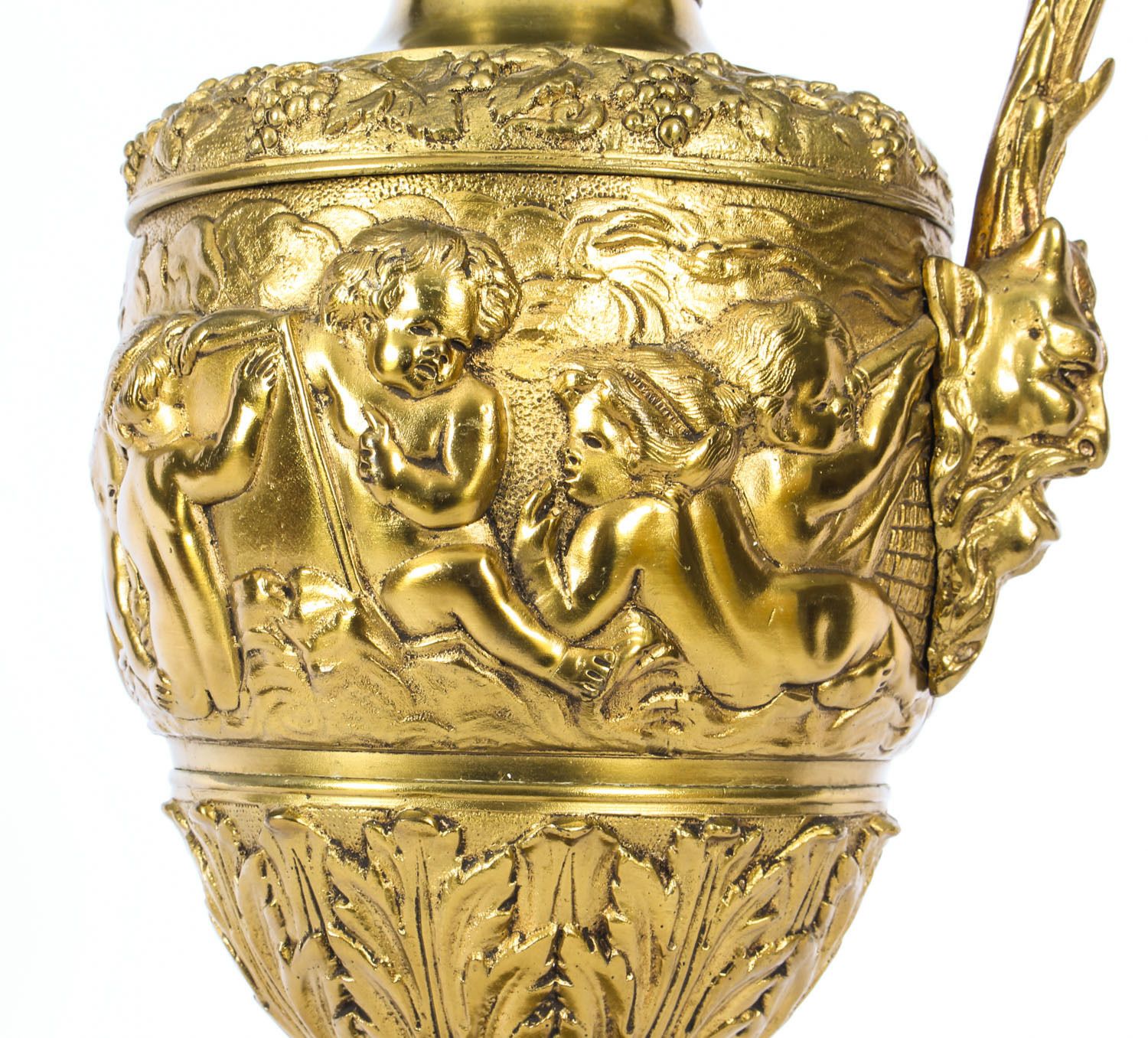 photo furniture Antique Gilt Bronze Renaissance Revival Table Lamp C1870  19th C