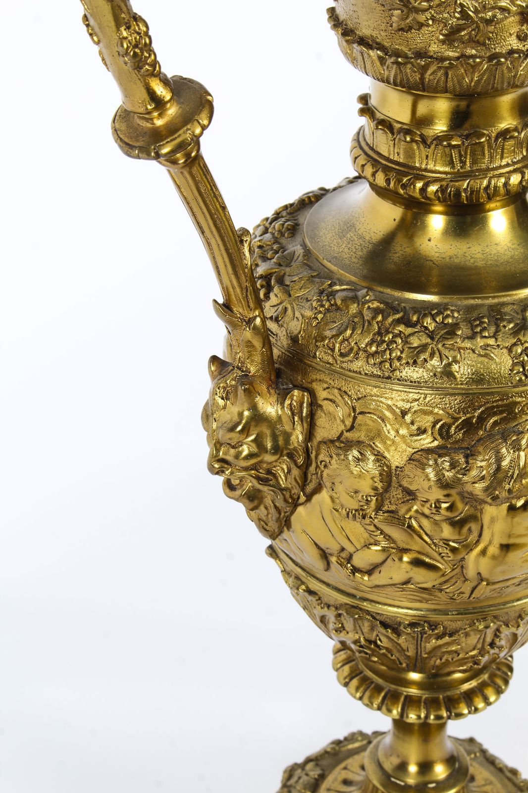 photo buy Antique Gilt Bronze Renaissance Revival Table Lamp C1870  19th C