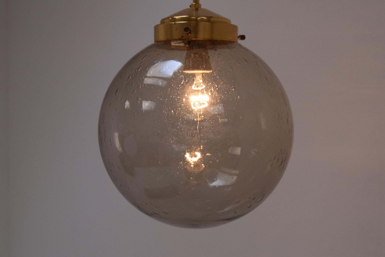 photo for sale Mid Century Big Glass Pendant/Kamenicky Senov,1970's.