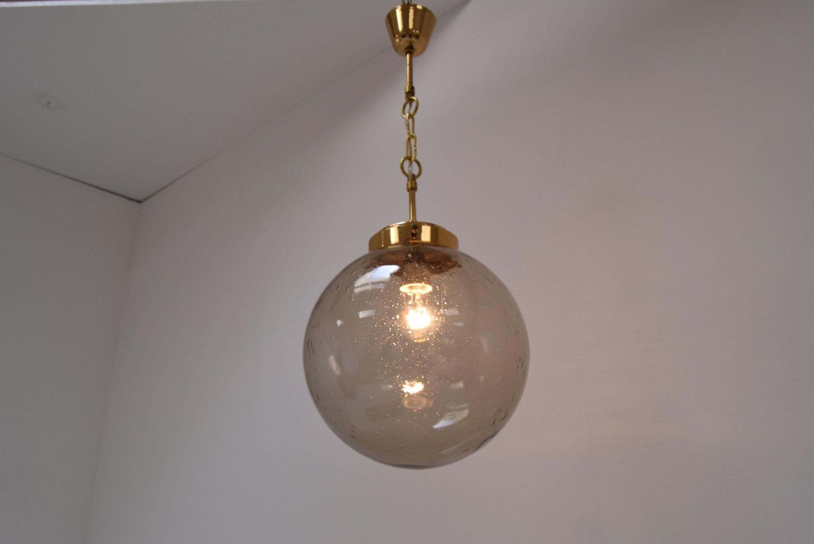 Lighting Mid Century Big Glass Pendant/Kamenicky Senov,1970's. photo