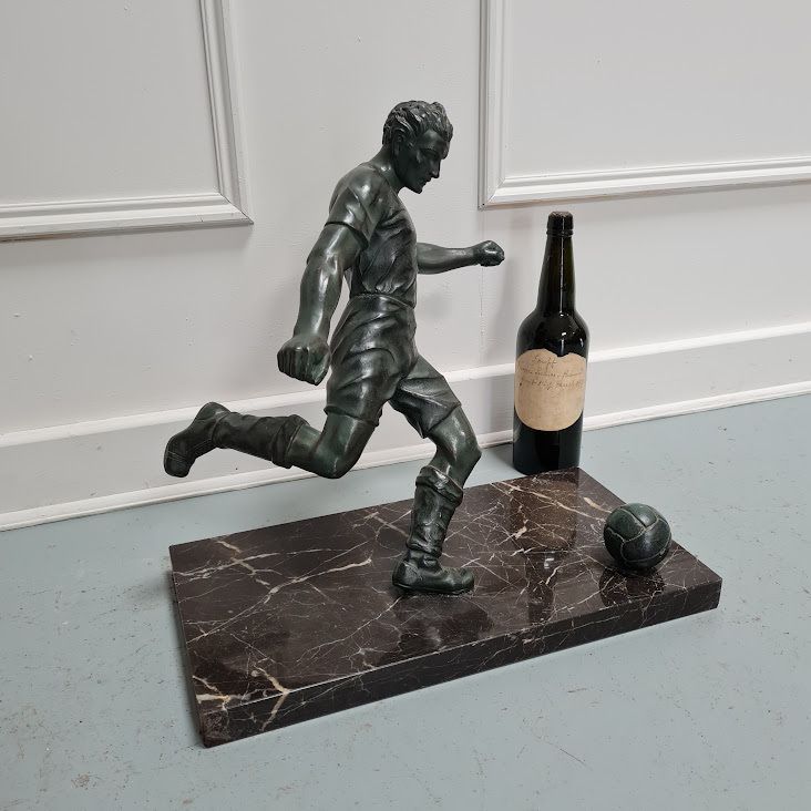 Decorative Large Figure Of Footballer C1950 Free Delivery photo Home Decor