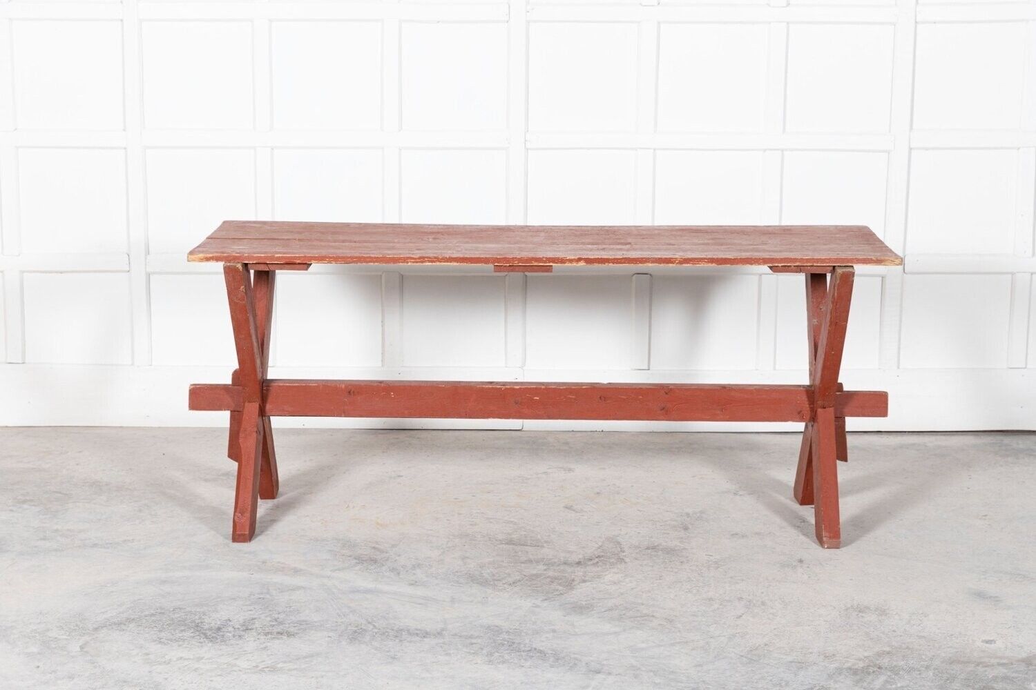19thc French Gypsy Trestle Table photo for sale