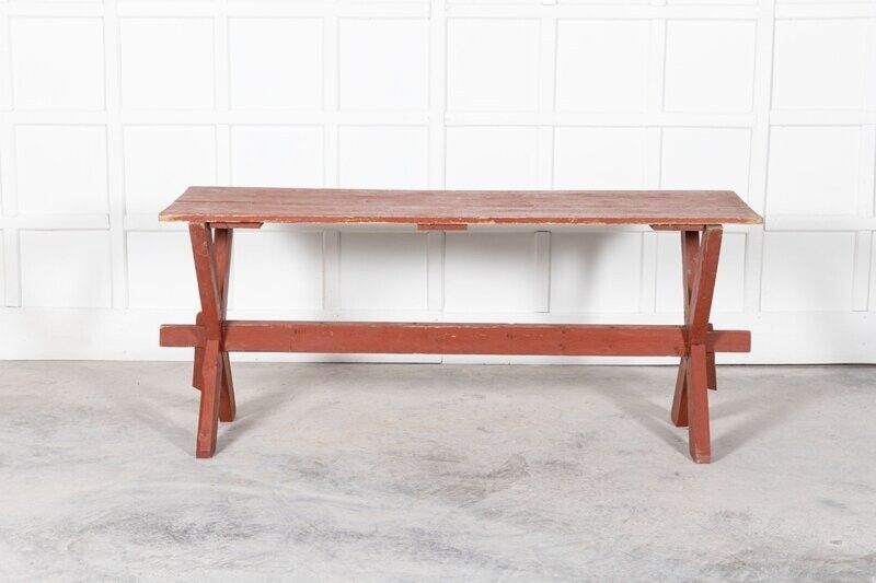 photo buy 19thc French Gypsy Trestle Table