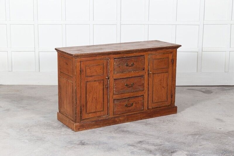 English Georgian Pine Country House Dresser Base