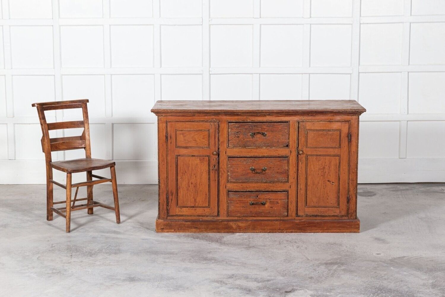 English Georgian Pine Country House Dresser Base photo buy