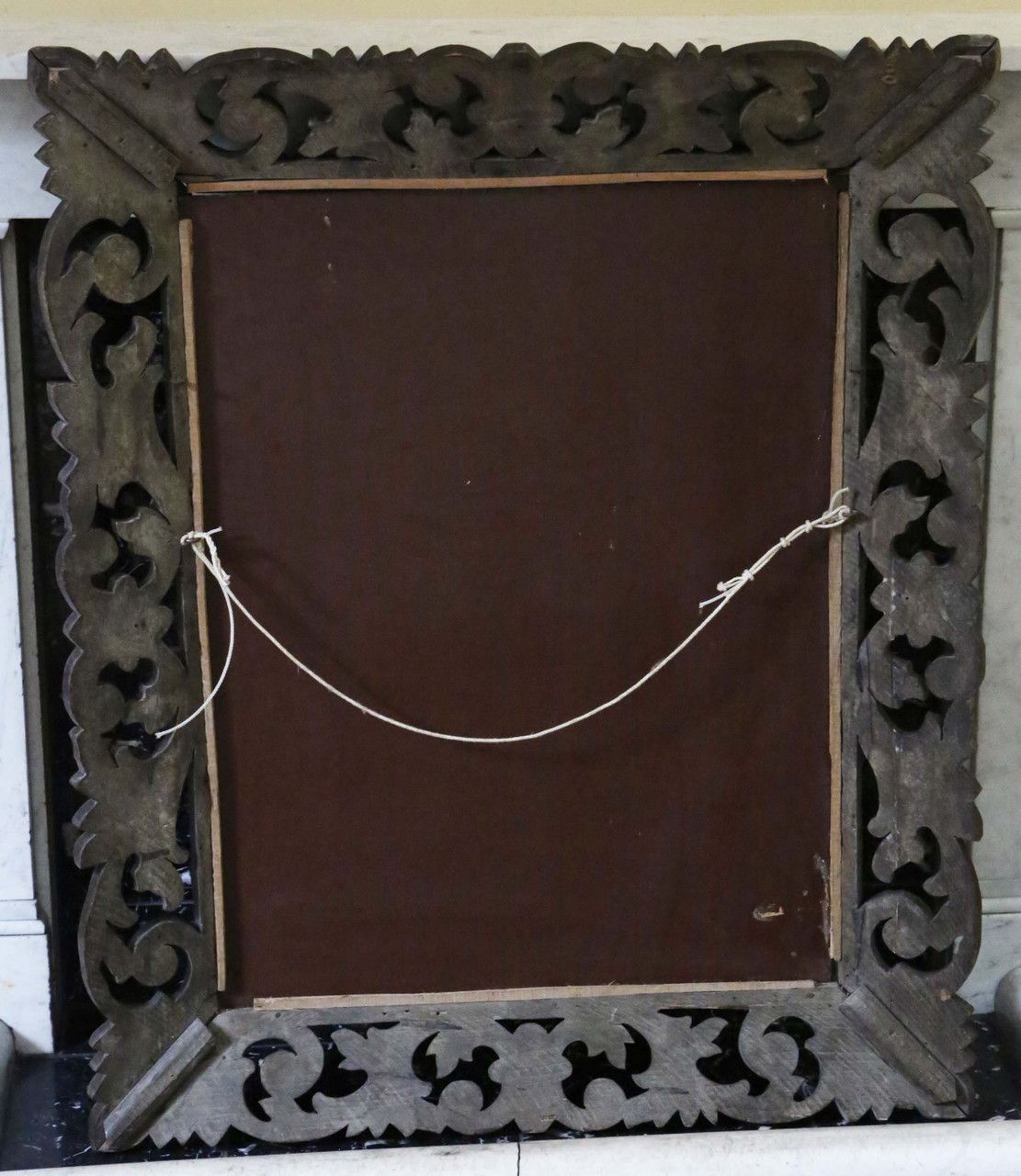 Antique Large C1900 Quality Florentine Carved Padauk Wall Mirror Overmantle photo vinterior