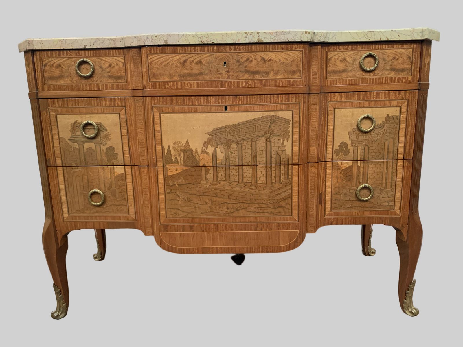 Commode With Central Projection In Amaranth Wood And Rosewood XX Century photo 2061.98379225