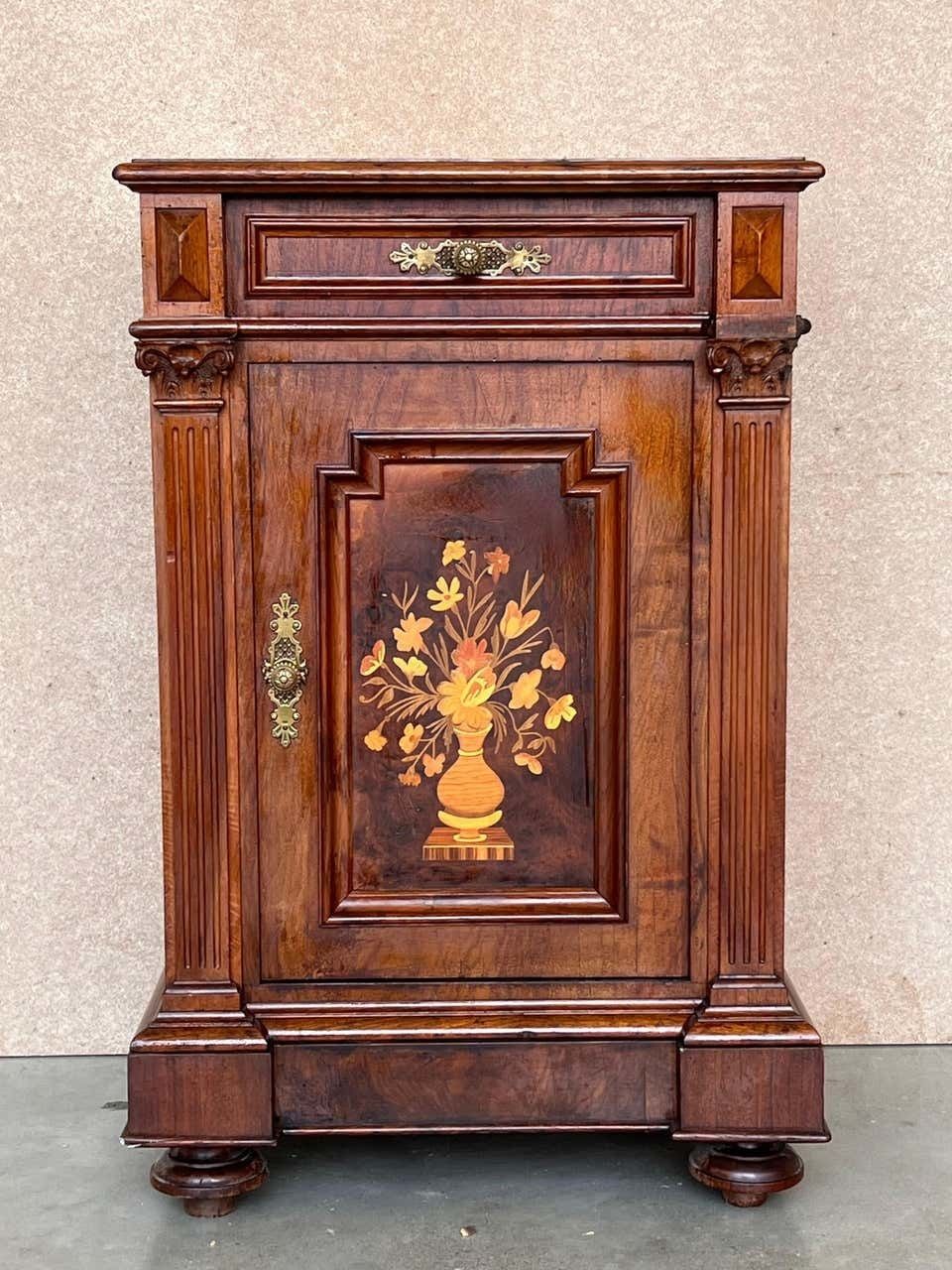 Petit meuble de classement néoclassique en noyer, France, XIXe siècle photo furniture