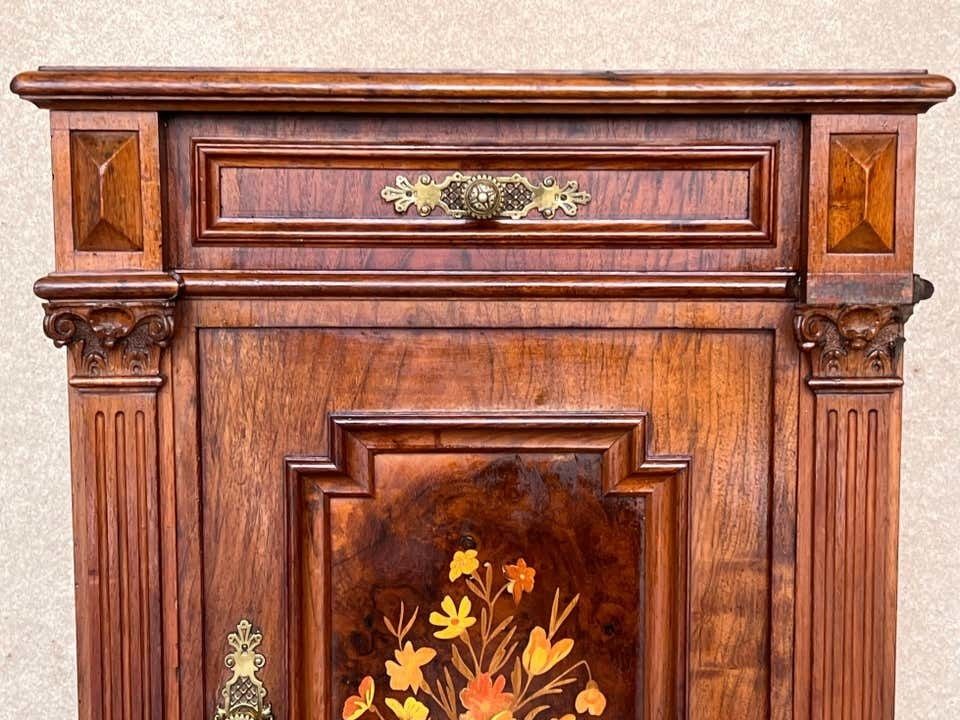 Petit meuble de classement néoclassique en noyer, France, XIXe siècle photo 3866.0
