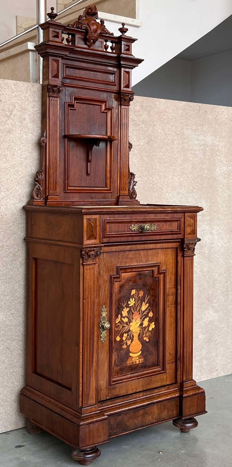 photo furniture Petit meuble de classement néoclassique en noyer, France, XIXe siècle