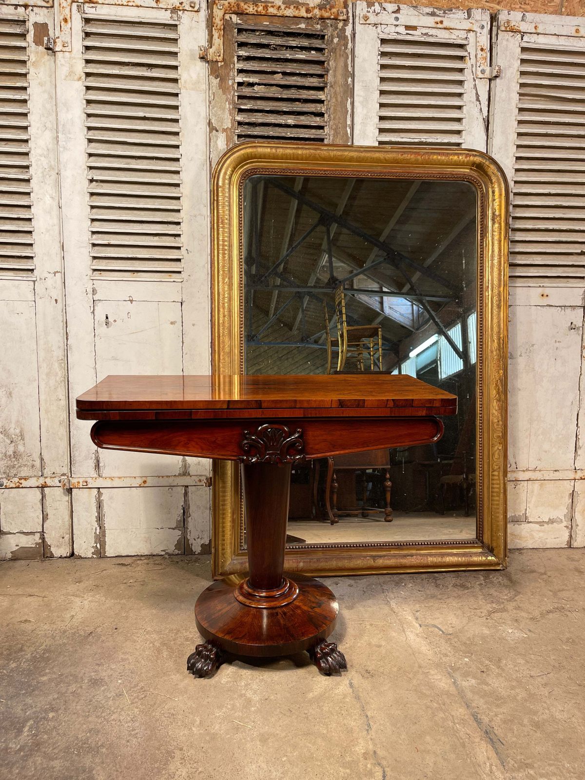 photo for sale Exceptional Antique Regency Rosewood Card Games Console Table Circa 1830