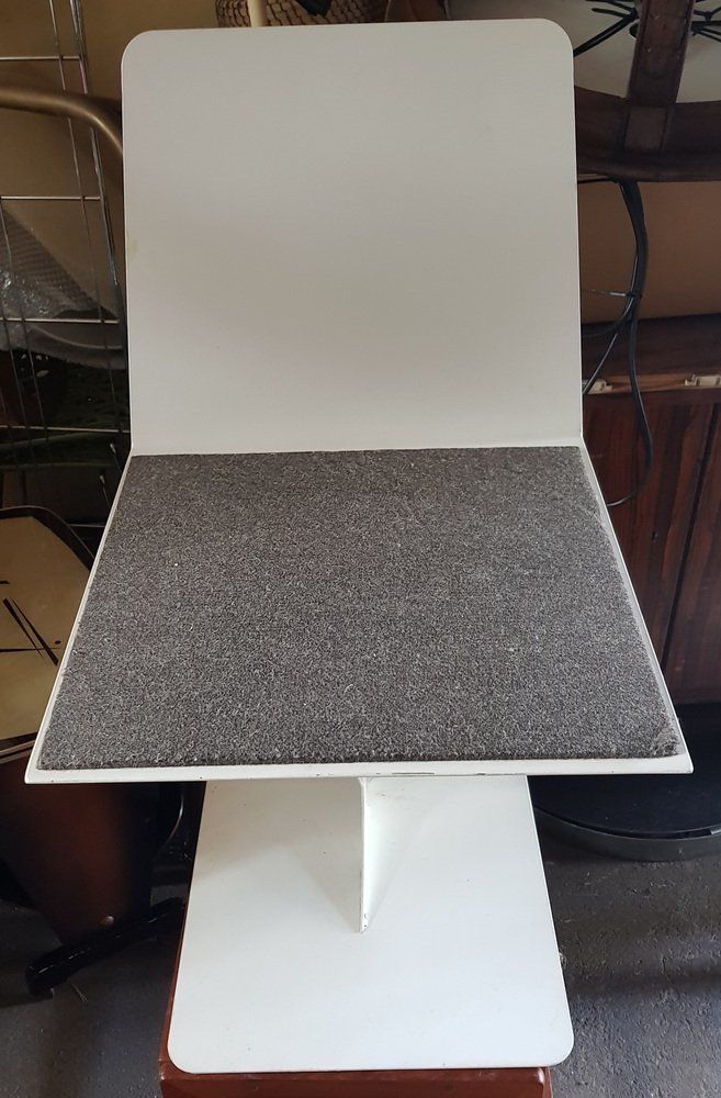 Mid Century Metal Zig Zag Chair In The Style Of Gerrit Rietveld photo for sale