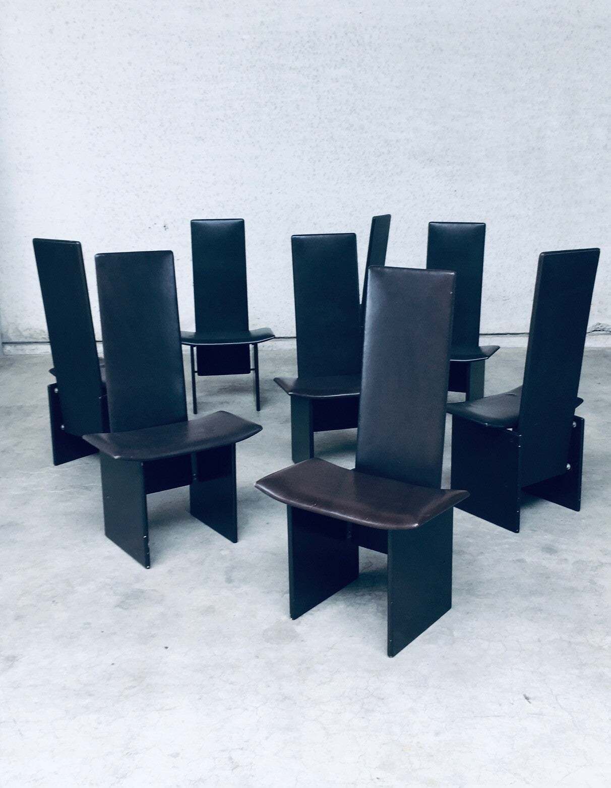 photo for sale Postmodern Design Rennie Dining Chair Set By Kazuhide Takahama For Simon Gavina, Italy 1980's
