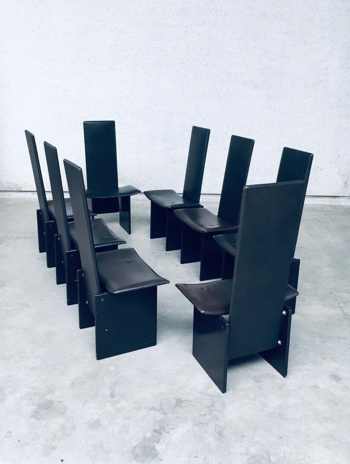 Furniture Postmodern Design Rennie Dining Chair Set By Kazuhide Takahama For Simon Gavina, Italy 1980's photo
