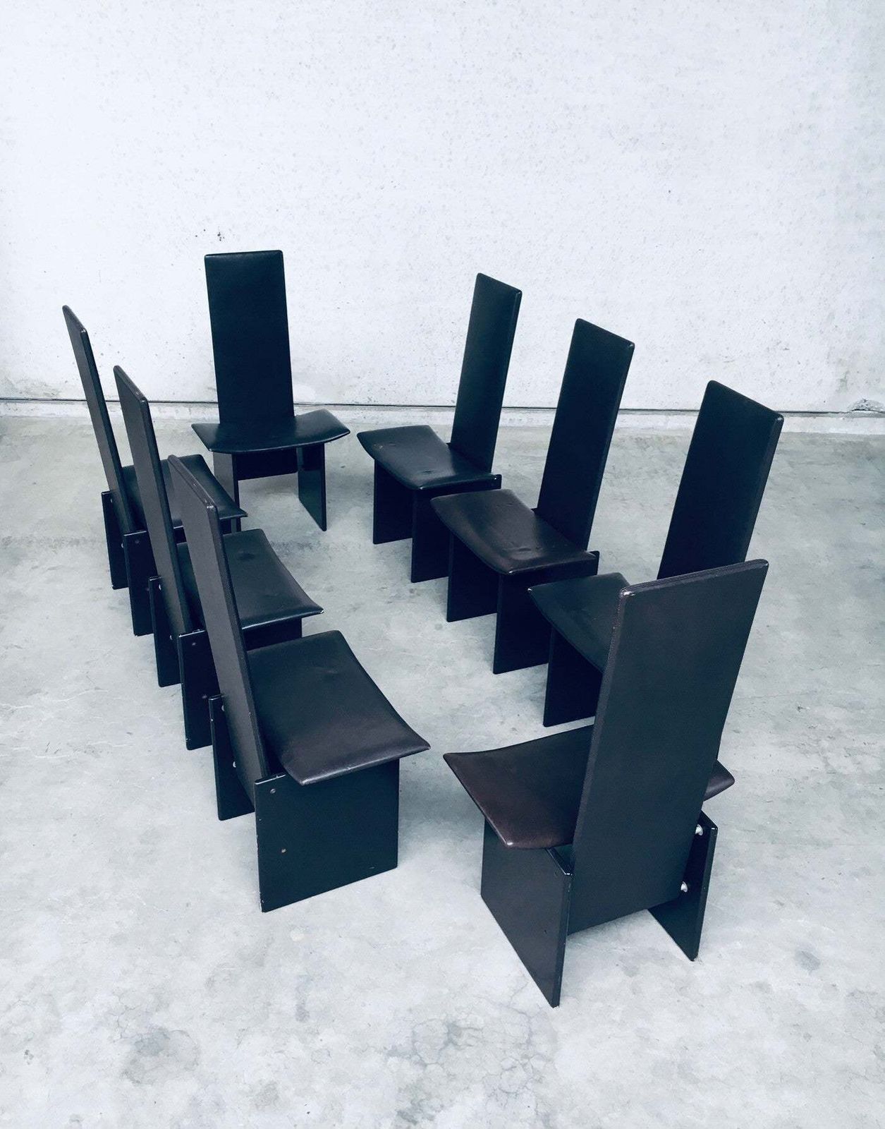 photo buy Postmodern Design Rennie Eetkamerstoelen, Set Van Kazuhide Takahama Voor Simon Gavina, Italië, Jaren 1980