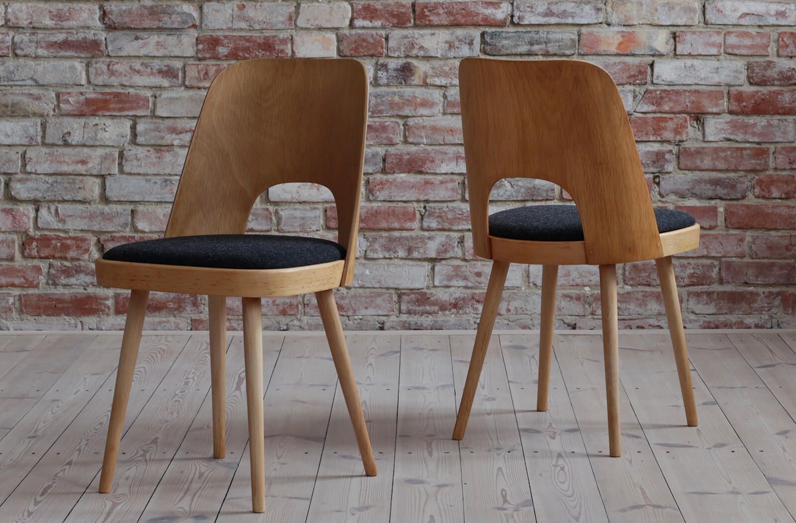 Set Of 8 Dining Chairs By Oswald Haerdtl, Reupholstered In Kvadrat Fabric photo for sale