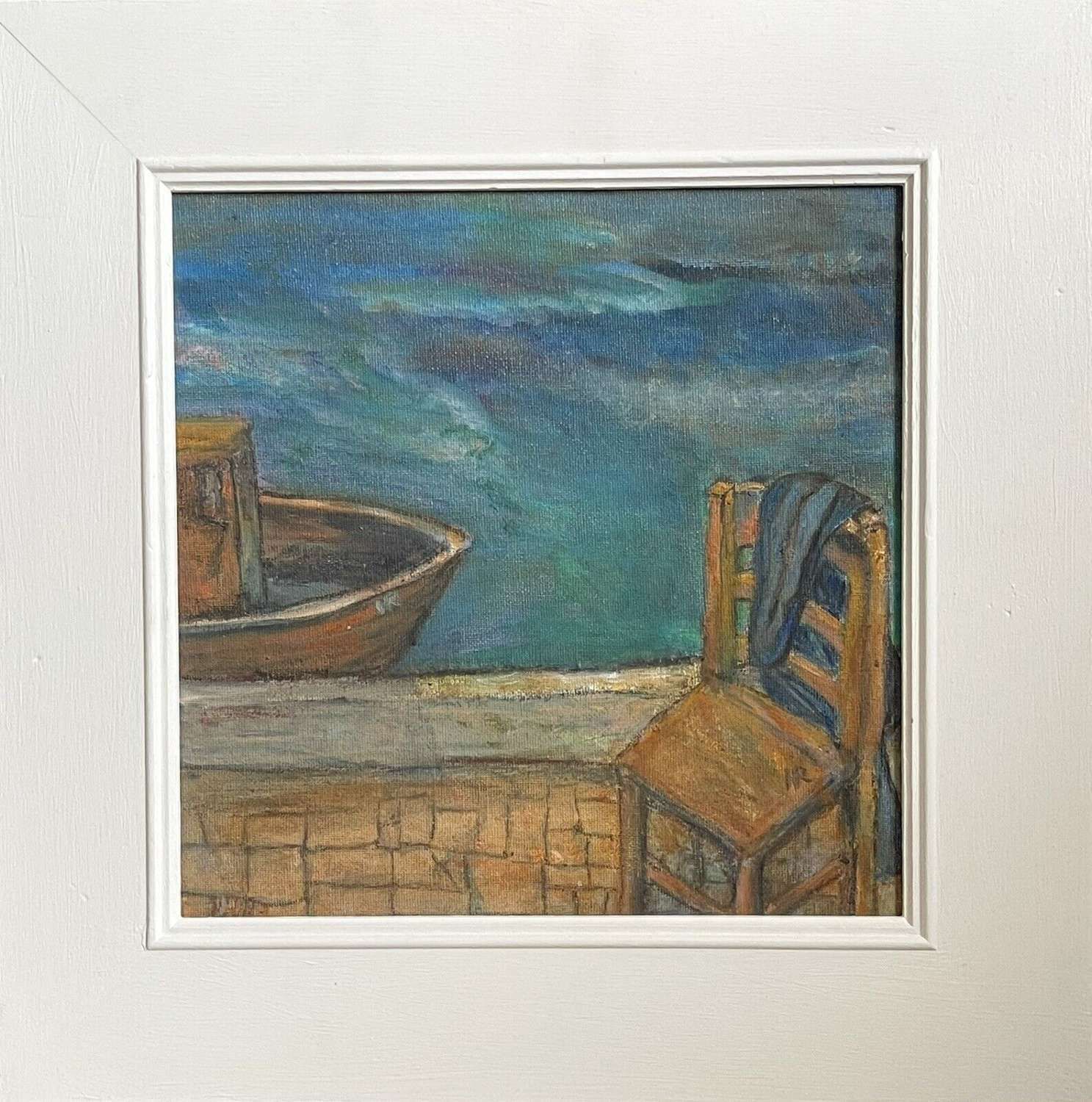 "Home From The Sea" Oil On Board Painting. photo furniture