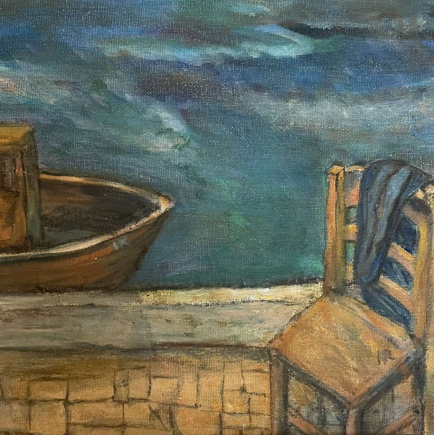 "Home From The Sea" Oil On Board Painting. photo Art