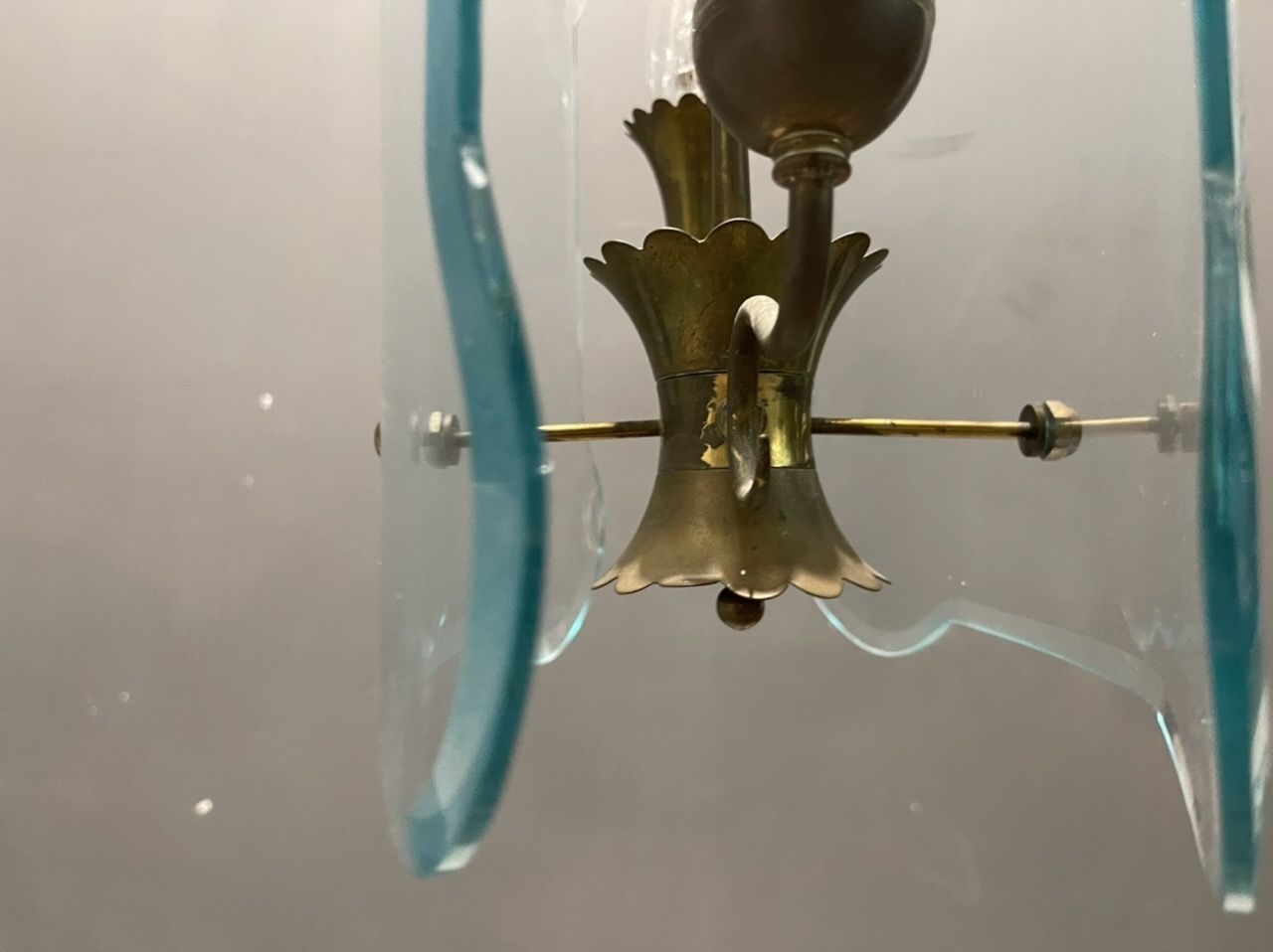 Italian Antique Glass Light Pendant Fontana Arte photo buy