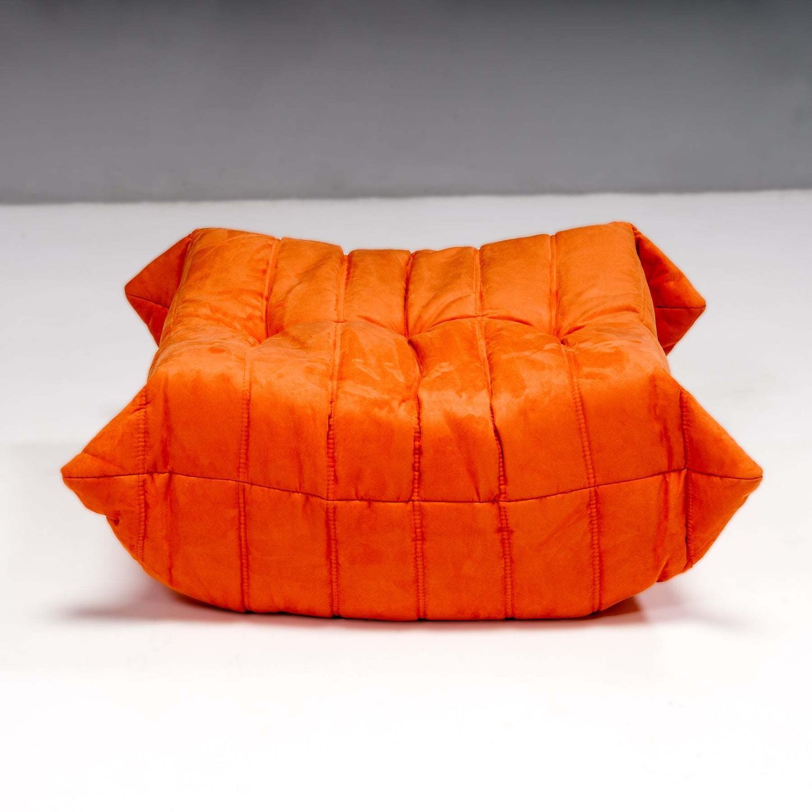 Ligne Roset By Michel Ducaroy Togo Tangerine Armchair And Footstool, Set Of 2 photo furniture