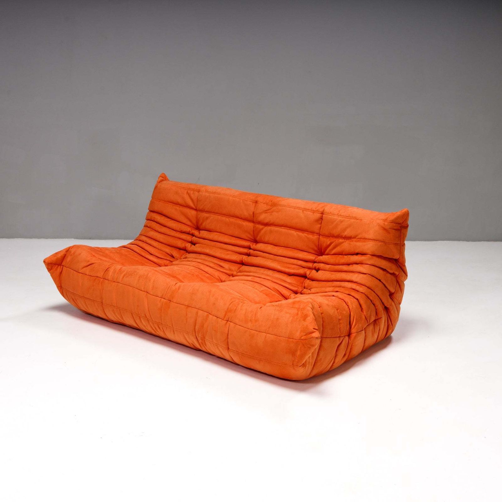 photo furniture Ligne Roset By Michel Ducaroy Togo Tangerine Armchair And Footstool, Set Of 2