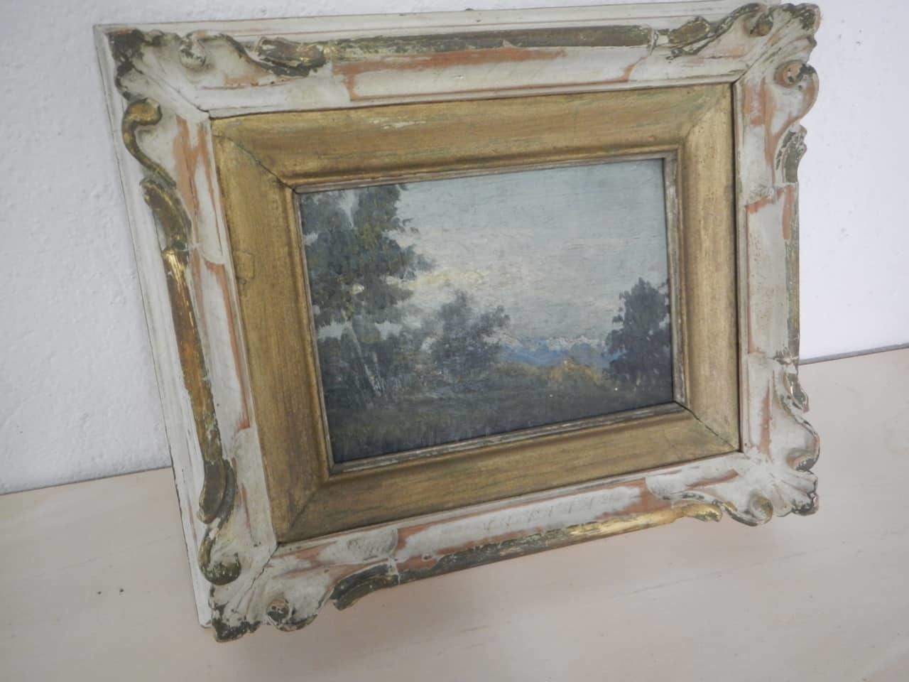Italy Mountains Oil Painting 1941 photo Art