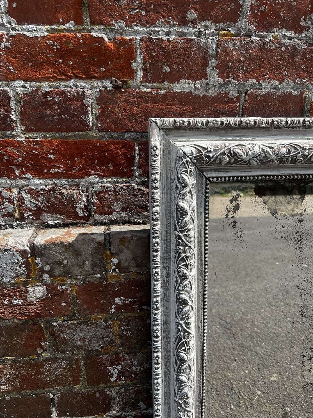 A Stunning Good Size Antique French 19th Century Painted Mirror. photo furniture