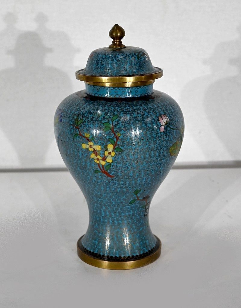 Potiche In Cloisonné Enamels And Bronze, Japan   Late 19th Century photo vintage