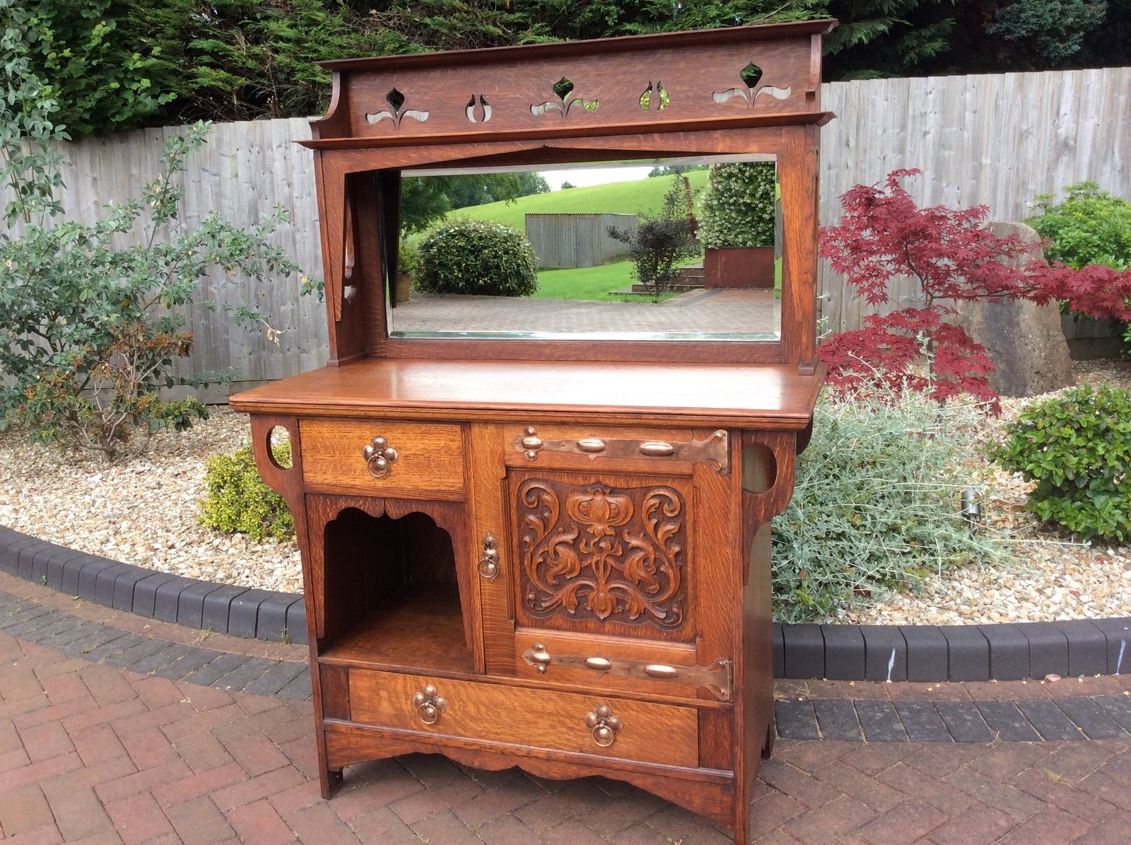 Arts And Crafts Sideboard By Shapland And Petter 1900's photo buy