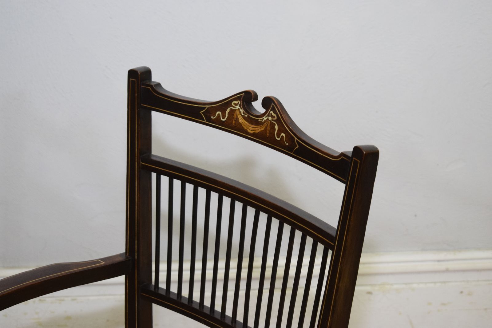 photo vintage Edwardian Inlaid Armchair, 1900s