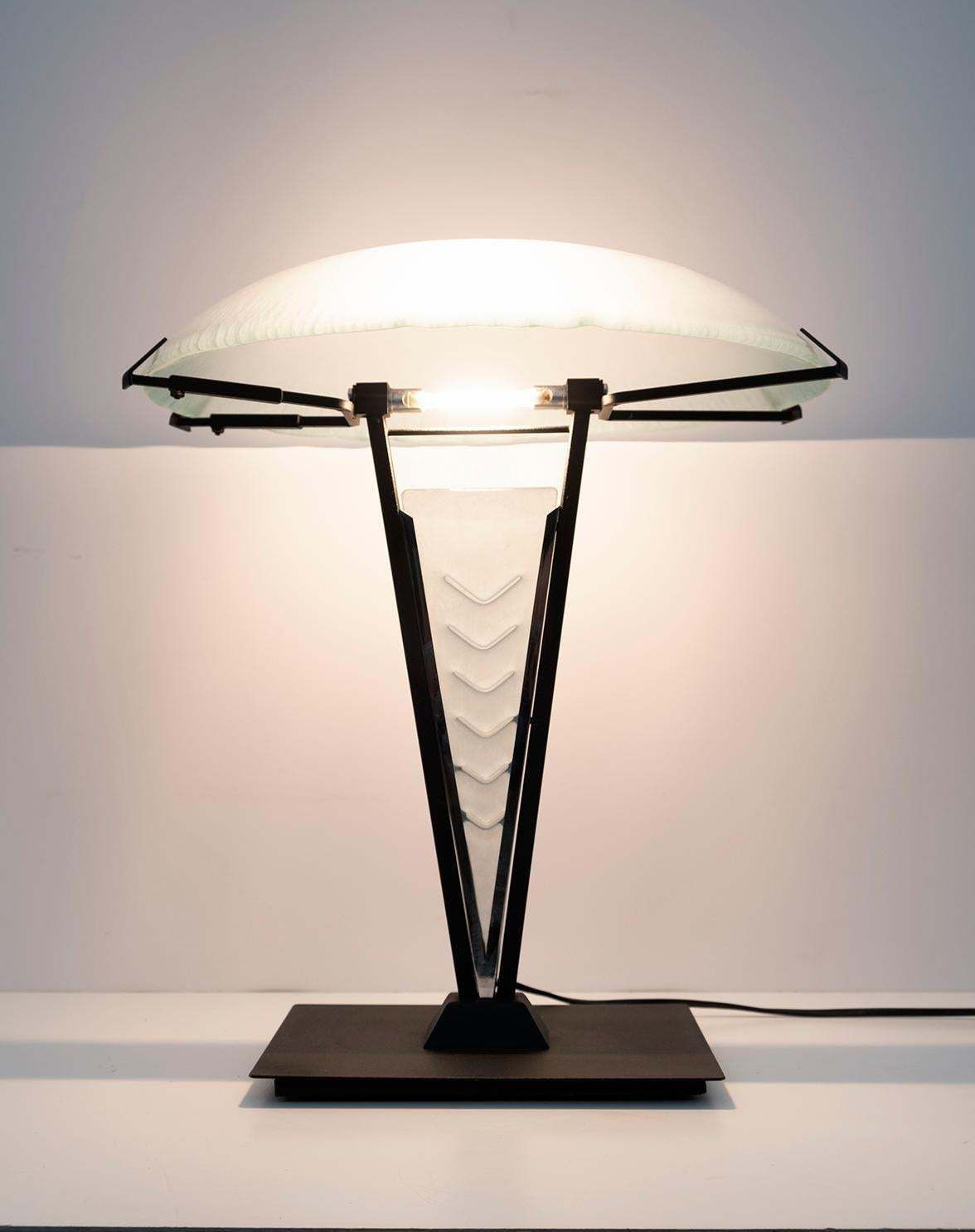 Post Modern Italian Murano Glass Mushroom Table Lamp, 1980s photo for sale