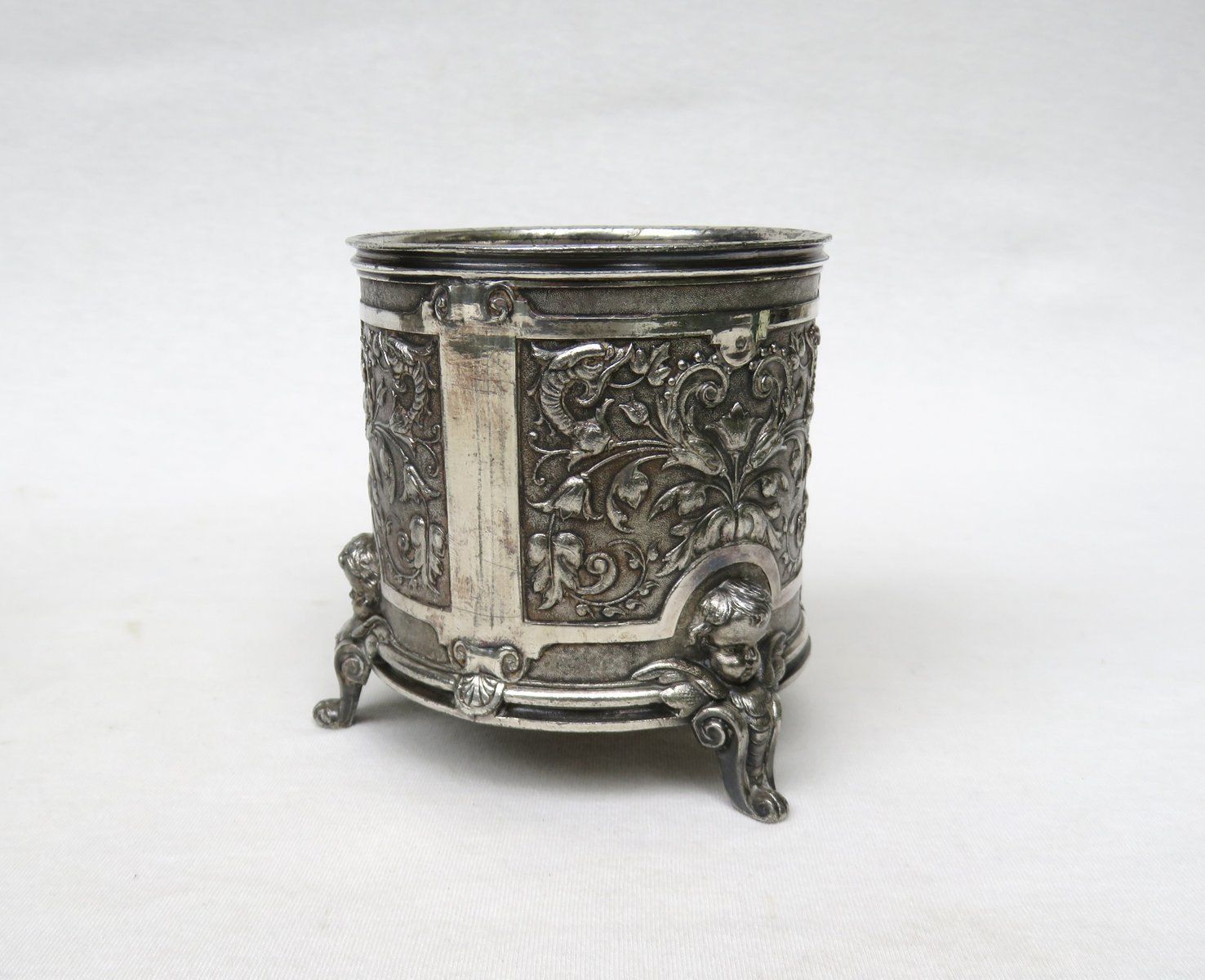Tin Wine Bottle Stand By A. Reith, 1880s, Set Of 2 photo vintage