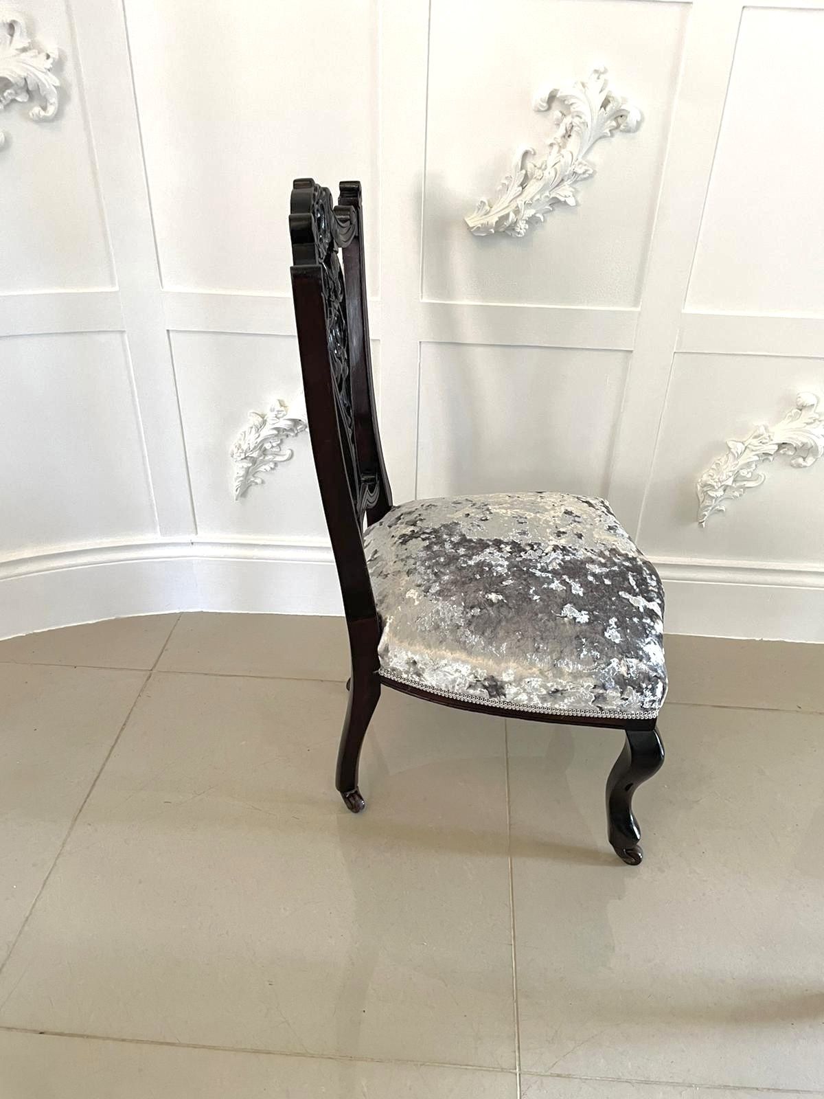 photo for sale Antique Pair Of Quality Ebonised Side Chairs