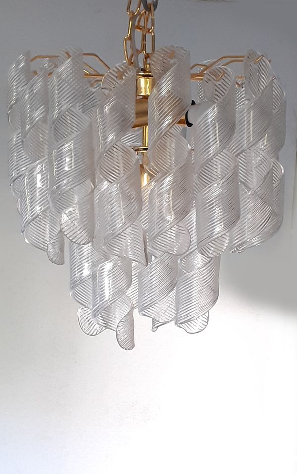 Impressive Murano Glass Sputnik Chandelier Virgola Like Mazzega Zuccheri Venini Barovier Style photo Lighting
