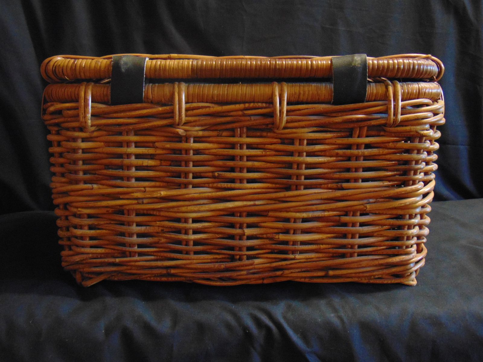 Vintage Wicker Basket Fishing Creel photo for sale