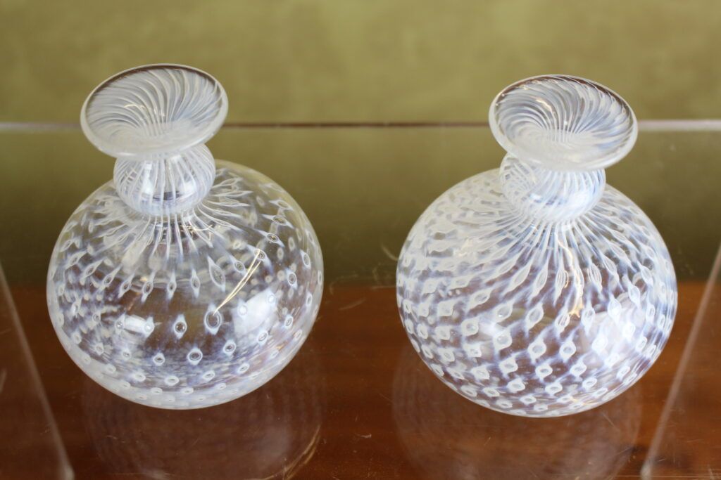 Pair 1960’s Cirrus Glass Vases By Bertil Vallien For Boda Afors photo 225.0
