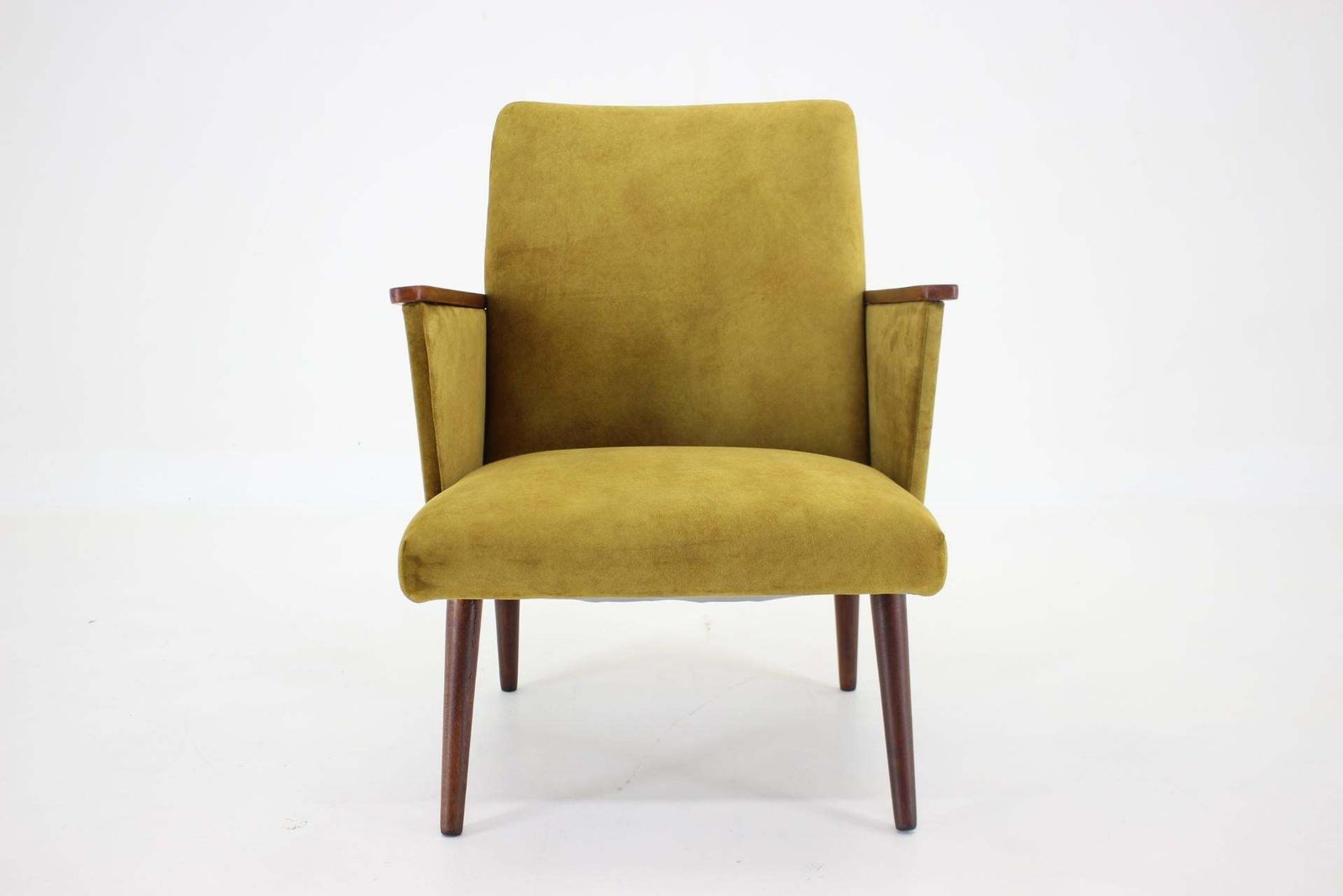 1960s Refurbished Beech Armchair, Czechoslovakia photo for sale