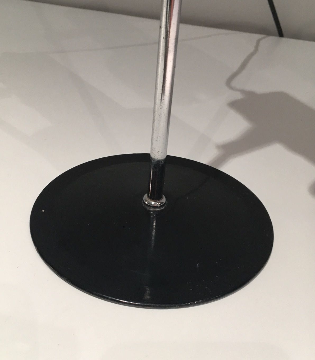 Adjustable Lamp In Black And Chrome Lacquered Metal. French Work. Around 1970 photo buy