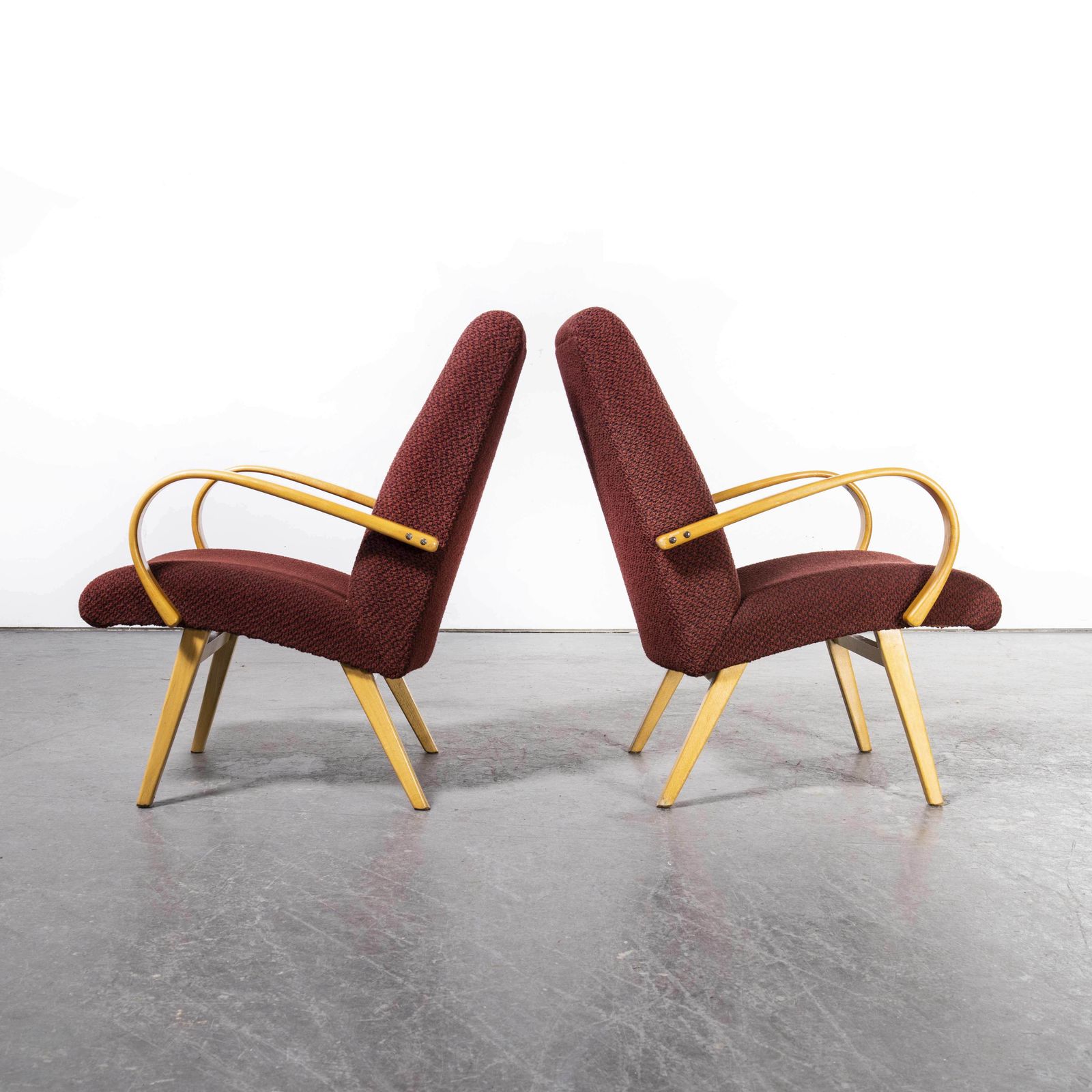 1960’s Original Pair Of Red Armchairs – Produced By Up Zavody photo Furniture