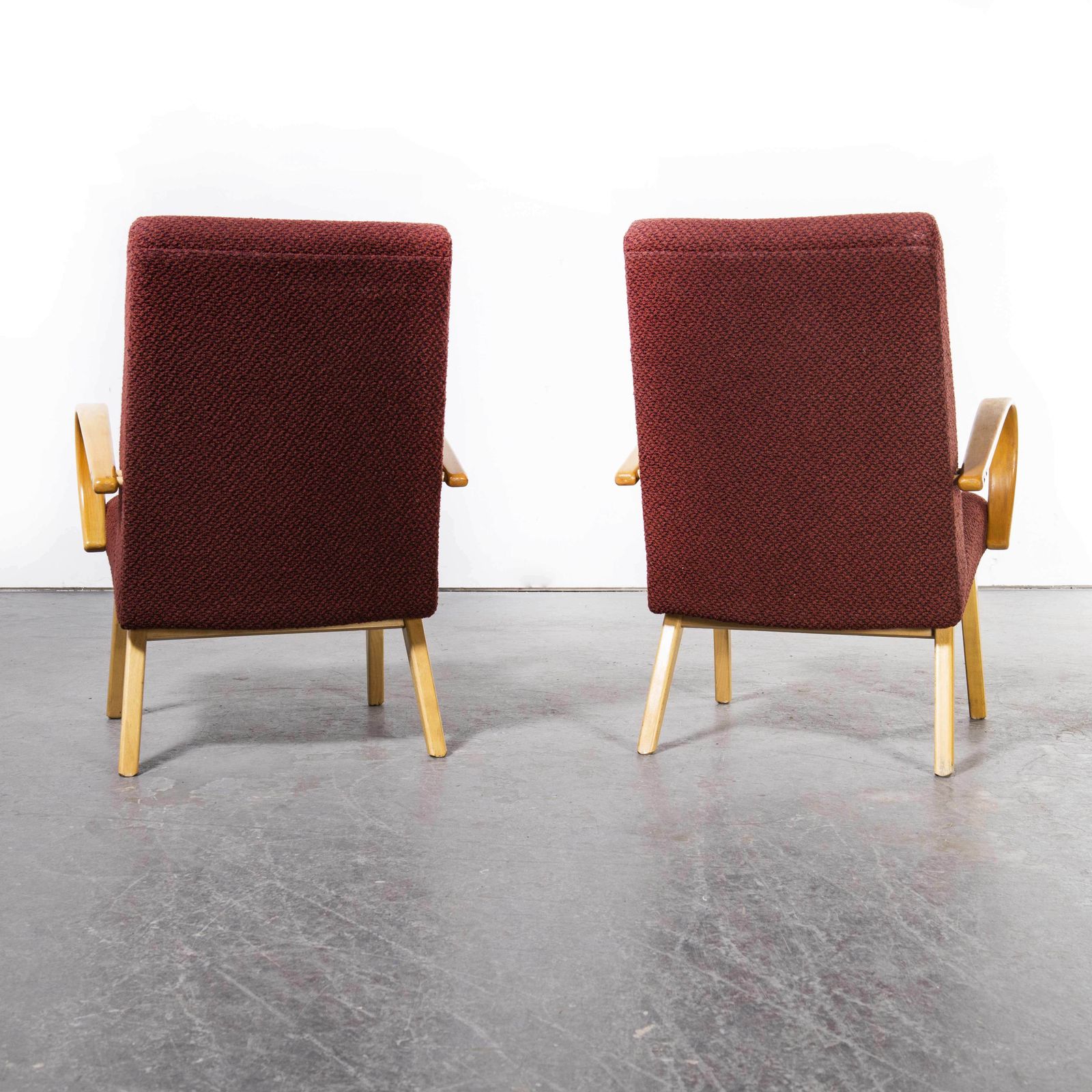 1960’s Original Pair Of Red Armchairs – Produced By Up Zavody photo 834.0