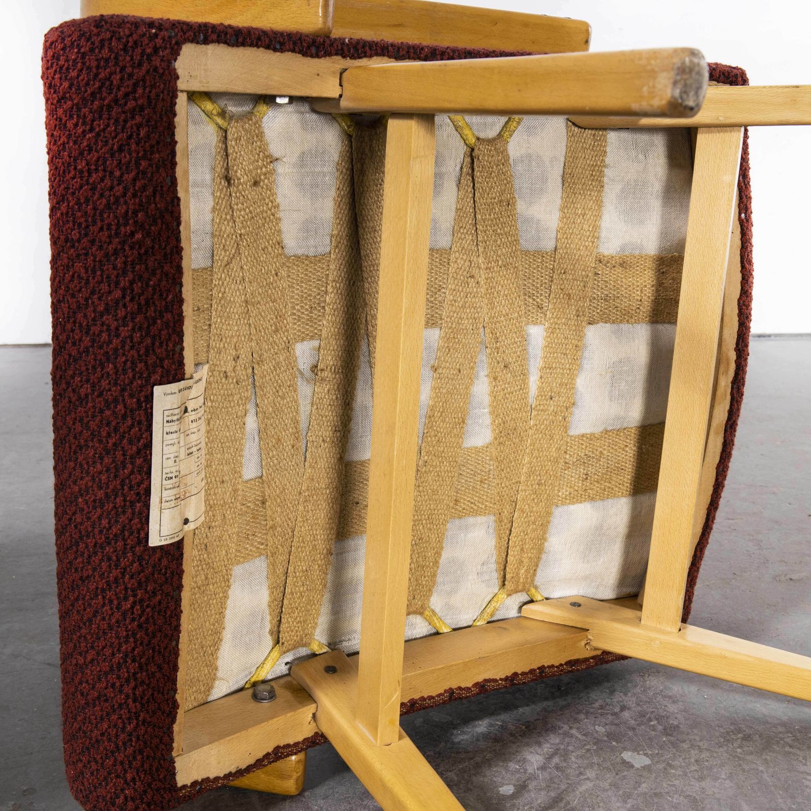 1960’s Original Pair Of Red Armchairs – Produced By Up Zavody photo vintage