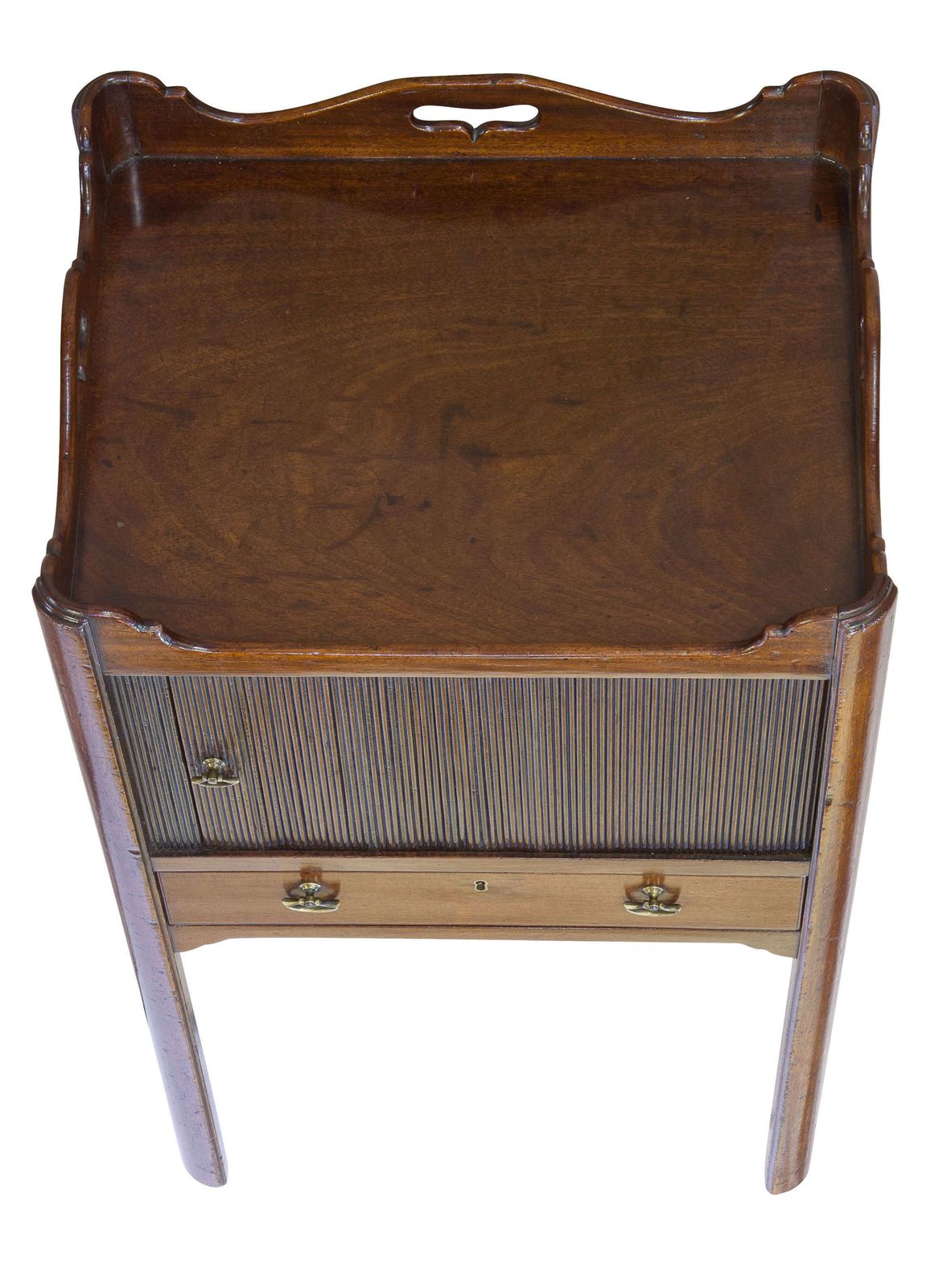 Fine & Unusual Geo III Mahogany Tambour Night Stand photo 1668.0
