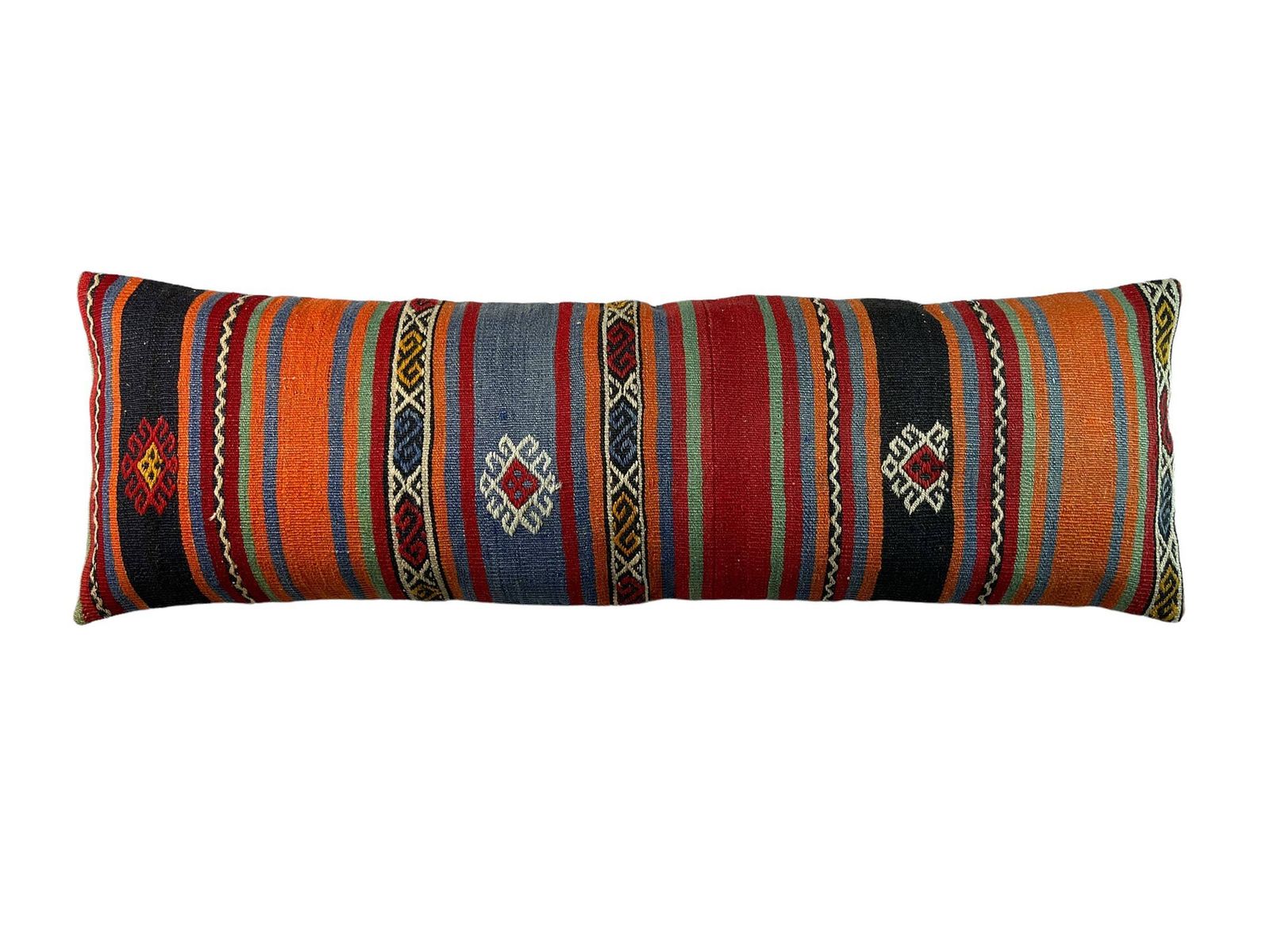 Einzigartige Kelim Kissen, Turkish Kilim Pillow, 16'×48' Pillow Cover, Sofa Pillow, Outdoor Pillow, Kilim Kissenhülle 120x40 Cm