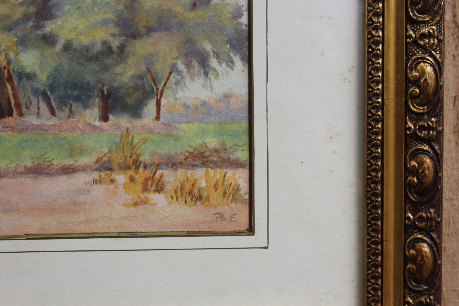 Antique Indian Watercolour Of A Temple photo Art