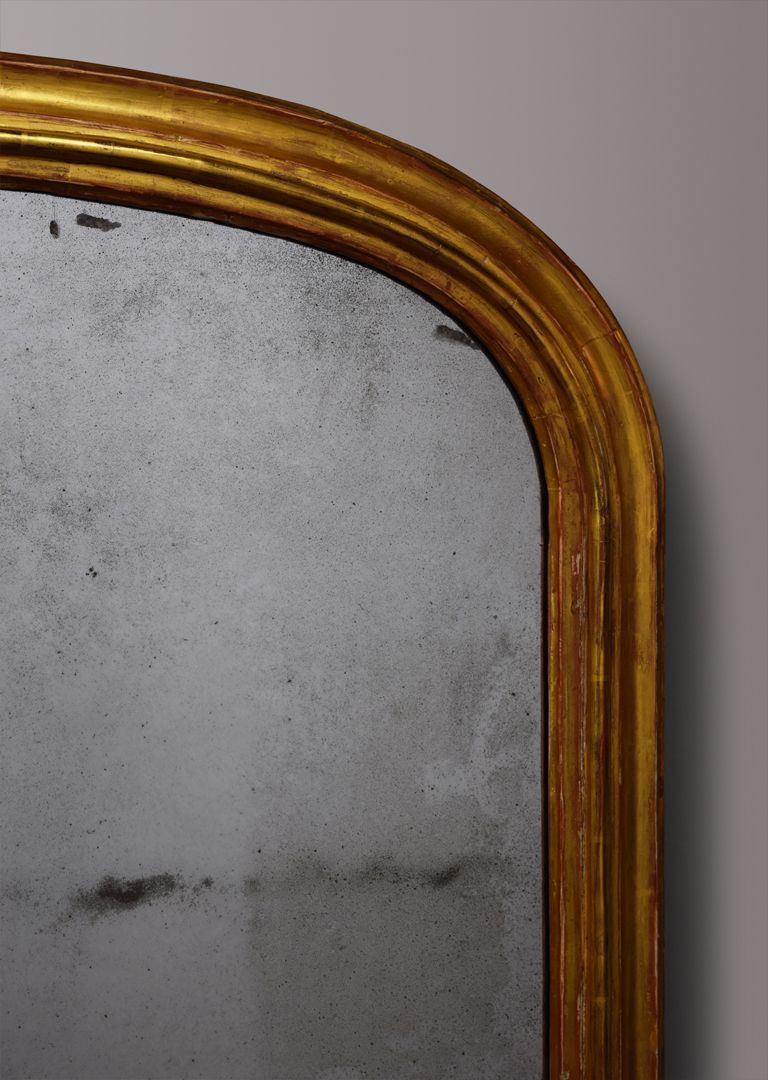 English Gilt Overmantel Mirror photo 1295.0