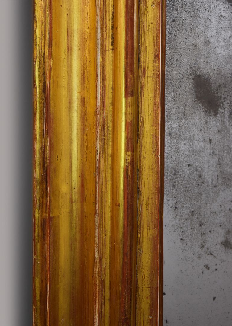 English Gilt Overmantel Mirror photo vintage