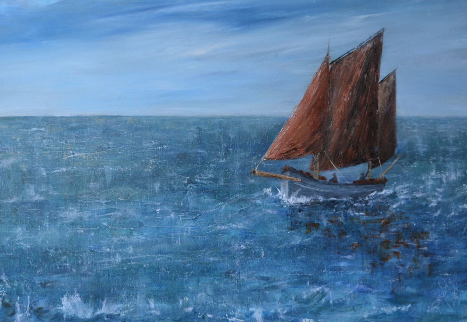 "Out Of The Blue" Cornish Seascappe By Penny Rumble. photo for sale